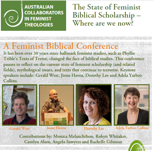 poster australian collaborators in feminist theologies the state of feminist biblical scholarship