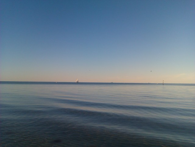 port phillip bay still water blue water blue sky still