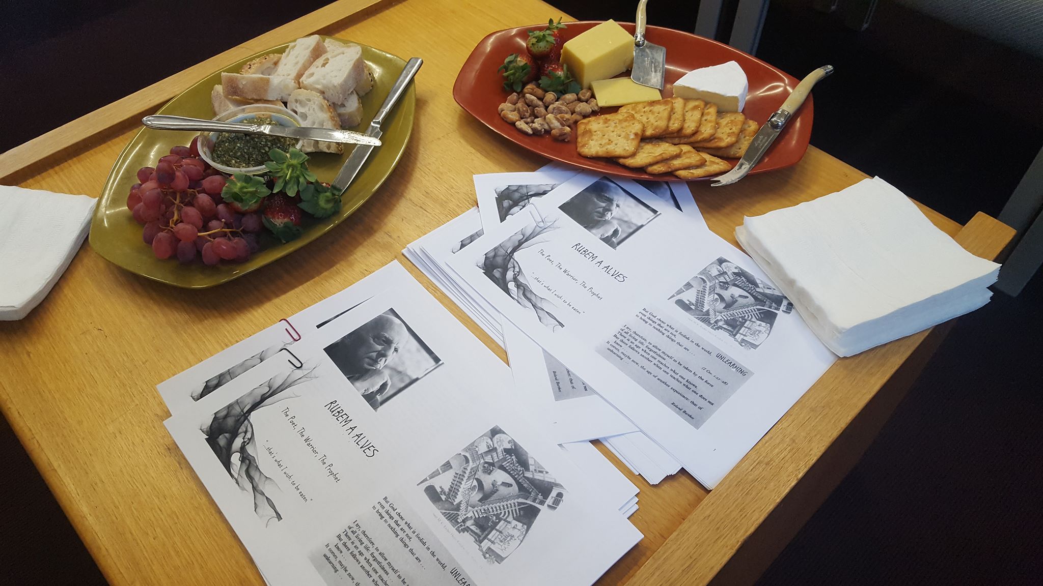 rubem Alves spiritual reading group Carmelite centre for spirituality middle park theopoetics