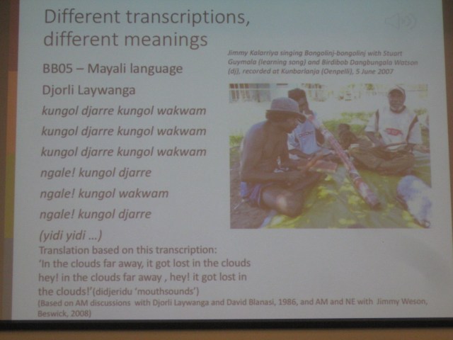 Waving to the other side: language of poetry in indigenous Australian song Nick Evans University of Melbourne 2018 different transcriptions, different meanings mayali djorli laywanga kungol djarre kungol wakwan