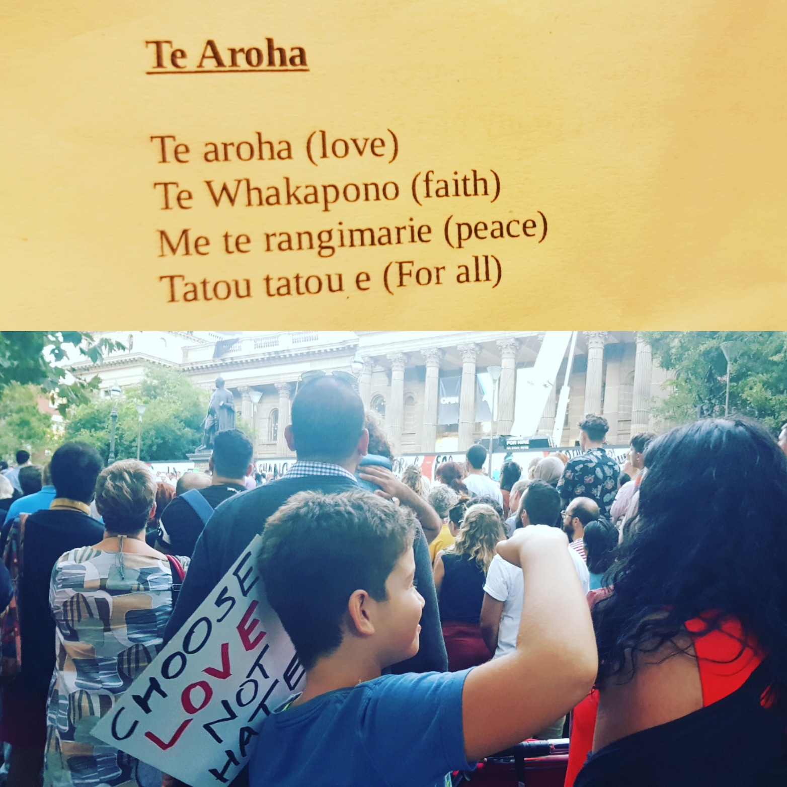 te aroha kiwis and muslim sing together