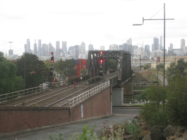 footscray walk my neighbourhood view Melbourne CBD trainline